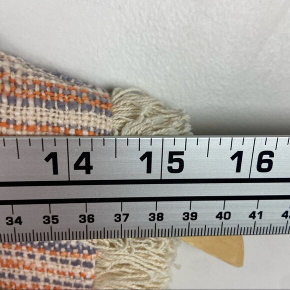 NWT Lilla P Slub Tweed Casual Newport Dress Orange Combo Size Large Boho Shift L - Picture 13 of 16